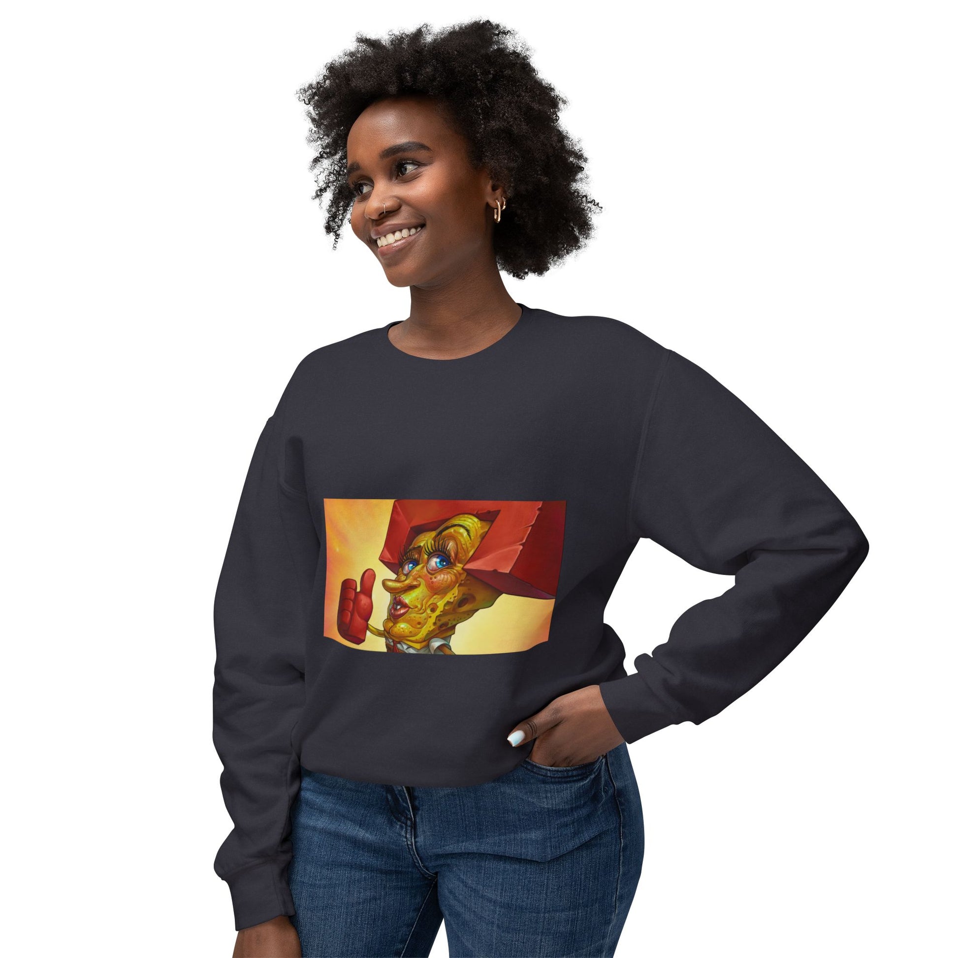 Vibrant Art Sweatshirt, Unisex Lightweight Crewneck, Casual Artwear, Unique Gift for Art Lovers, Perfect for Any Season