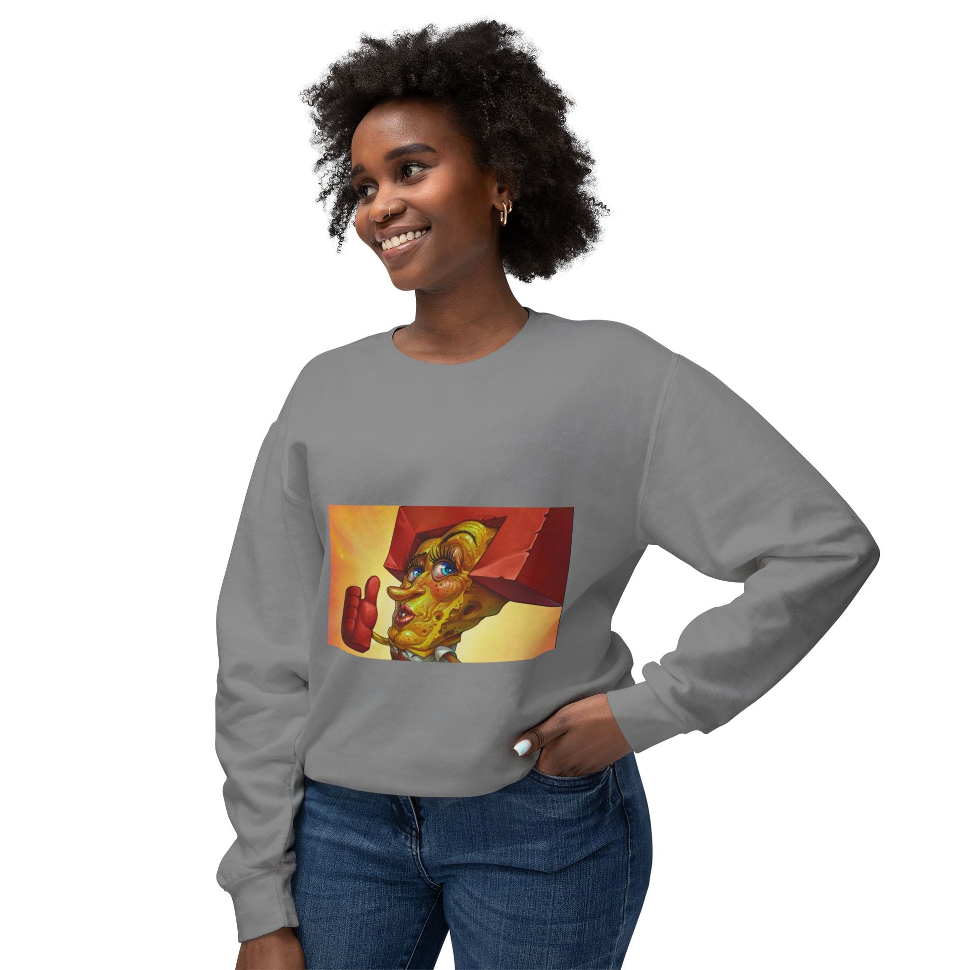 Vibrant Art Sweatshirt, Unisex Lightweight Crewneck, Casual Artwear, Unique Gift for Art Lovers, Perfect for Any Season