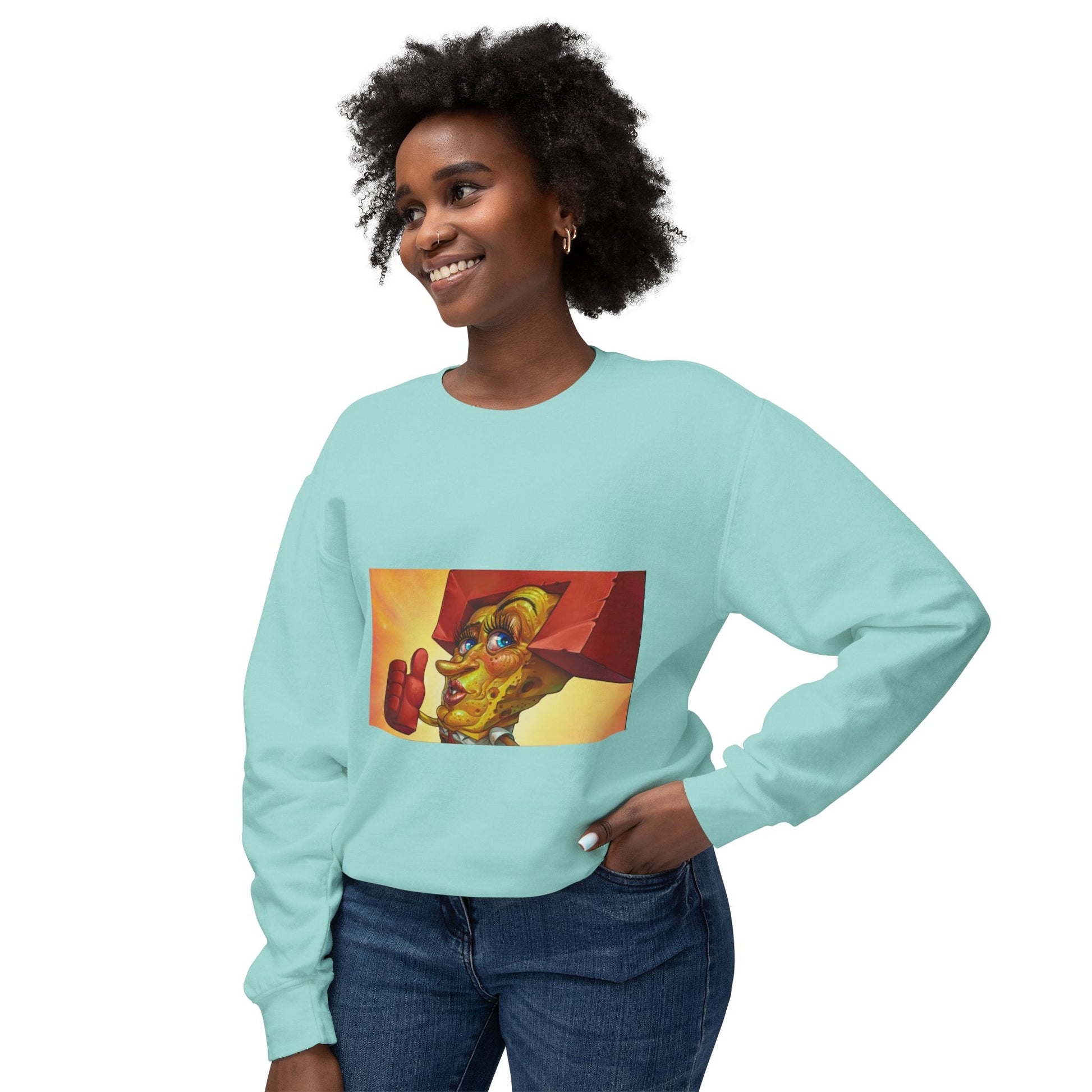 Vibrant Art Sweatshirt, Unisex Lightweight Crewneck, Casual Artwear, Unique Gift for Art Lovers, Perfect for Any Season