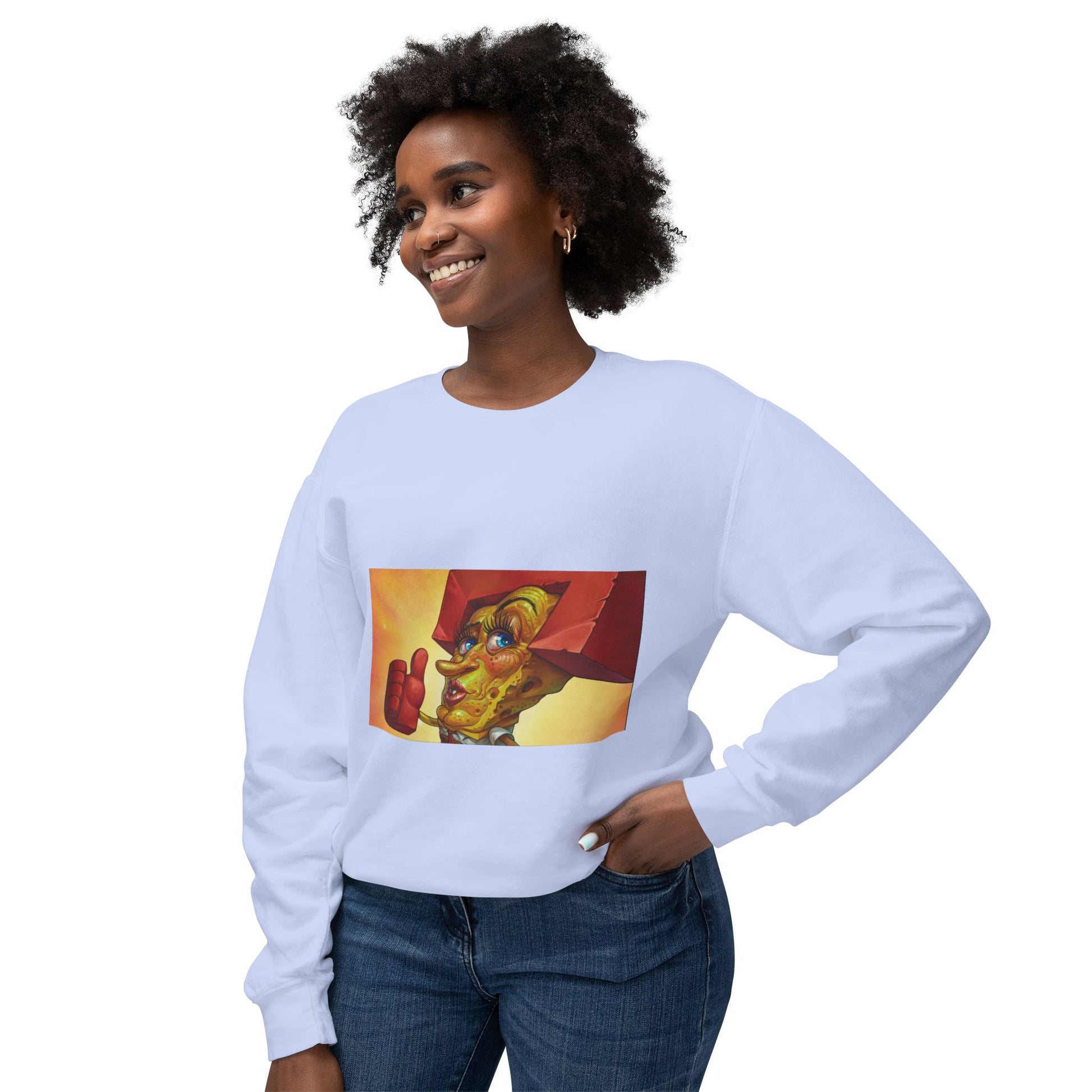 Vibrant Art Sweatshirt, Unisex Lightweight Crewneck, Casual Artwear, Unique Gift for Art Lovers, Perfect for Any Season